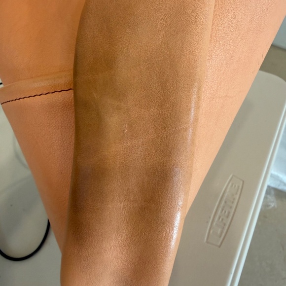 Go Forth Goods Celeste Small Leather Hobo Peach Fuzz - Picture 7 of 9